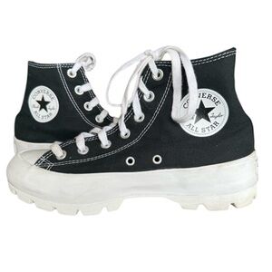 Converse Chuck Taylor All-Star black high top platform sneaker size 8 very clean